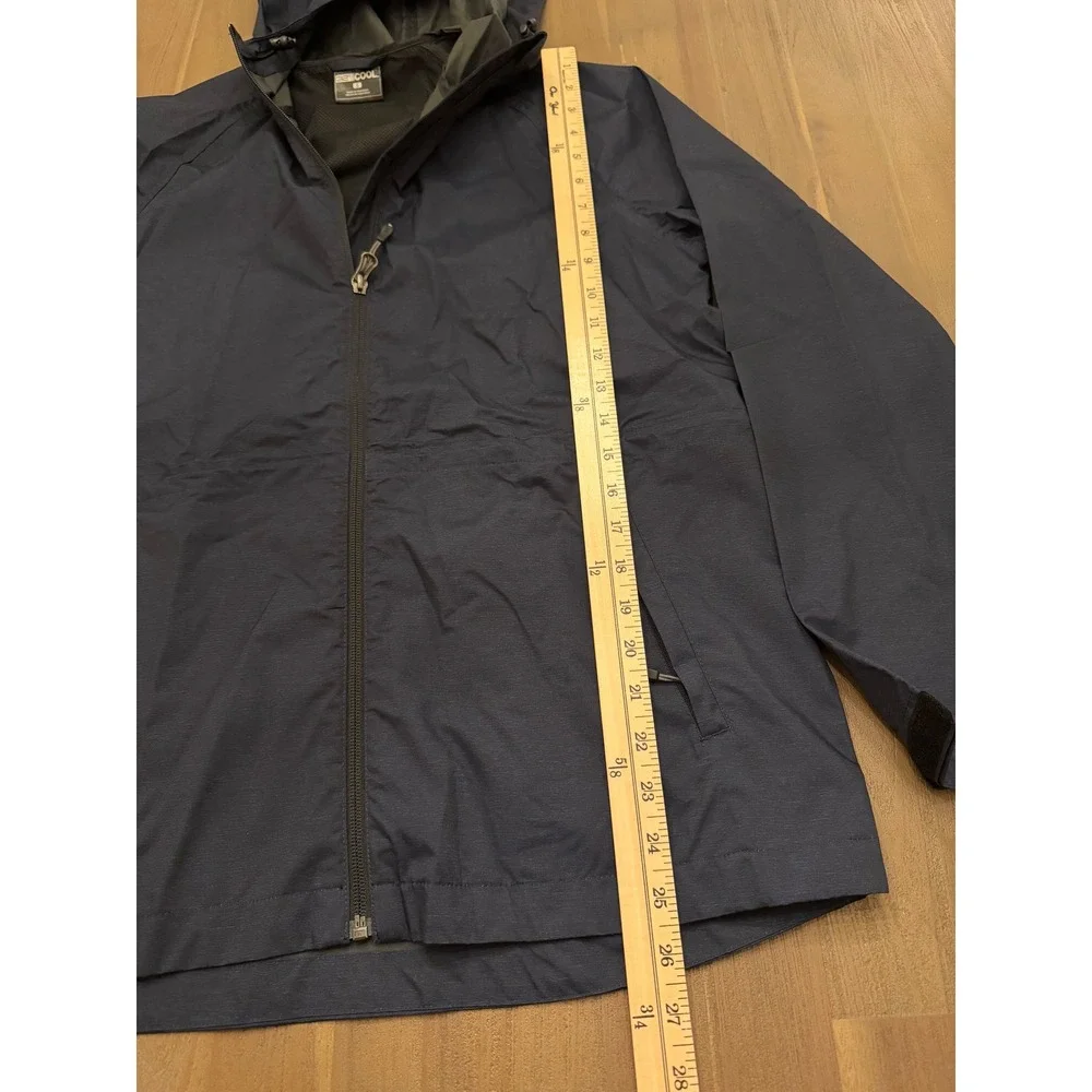 32 Degrees Cool Mens Navy‎ Blue Hooded Lightweight Jacket Size S